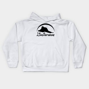 Lindisfarne Castle (Black Logo) Kids Hoodie